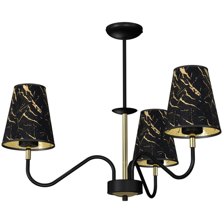 Milagro - Lampa wisząca HERMES Black/Gold 3xE27