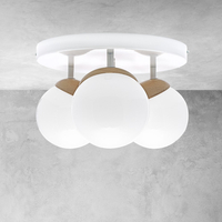 Milagro - Lampa sufitowa SFERA WOOD 3xE14