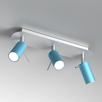 Milagro - Lampa sufitowa PRESTON BLUE/WHITE 3x mini GU10