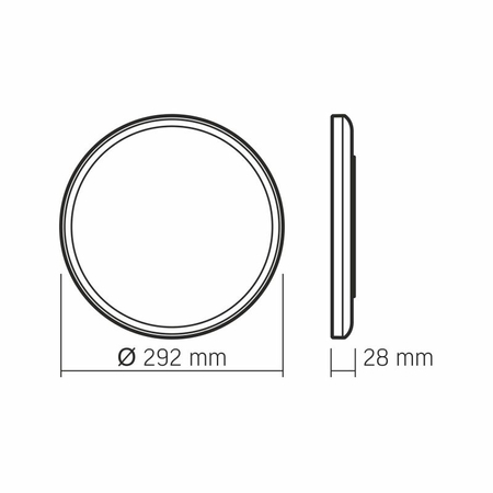 Plafon LED oprawa sufitowa biała okrągła 18W 4000K 1800lm VL-DL3R-184W