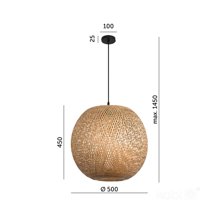 Lampa wisząca BOHO BITAVIA M 1xE27 Kobi Design