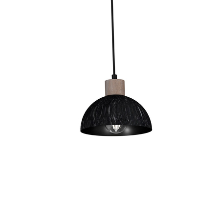Milagro - Lampa wisząca ERIK Sawn black/Patinated wood 3XE27