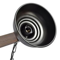 Milagro - Lampa wisząca FARO BLACK/WOOD 2xE27