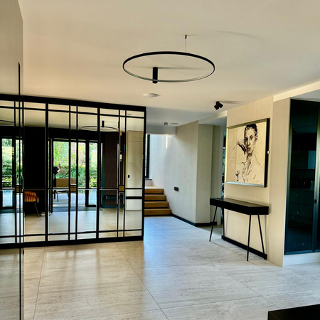 Plafon Ring Czarny 90cm Lampa Sufitowa LED 50W Zmienna Barwa Światła CCT