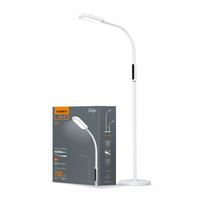 Lampa LED 2w1 podłogowa biurkowa biała 12W 3 barwy VLE-TF07W