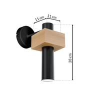 Milagro - Kinkiet WEST BLACK 1xGU10
