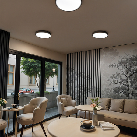 Plafon Natynkowy LED 40cm Okrągły BB01 40W 3000K Czarny