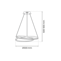 Milagro - Lampa wisząca LUCERO CHROME 48W LED