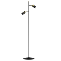 Milagro - Lampa podłogowa JOKER BLACK/GOLD 2xGU10