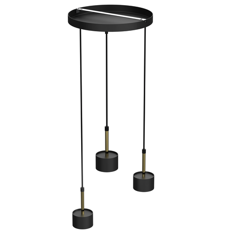 Milagro - Lampa wisząca ARENA BLACK/GOLD 3xGX53