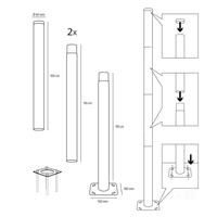 Słup BASE SG 4m Fi 60mm Kobi