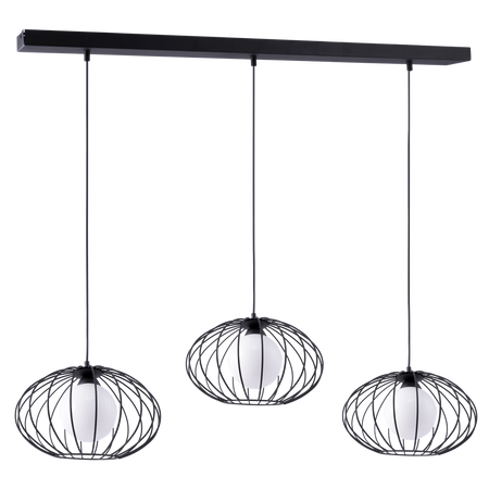 Milagro - Lampa Wisząca KRONOS BLACK 3xE14