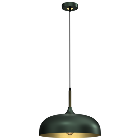 Milagro - Lampa wisząca LINCOLN GREEN/GOLD 1xE27 35cm