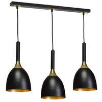 Milagro - Lampa wisząca CLARK BLACK/GOLD 3xE27