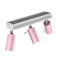 Milagro - Lampa sufitowa PRESTON PINK/WHITE 3x mini GU10