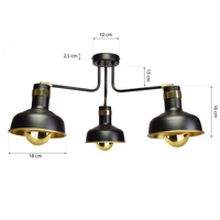 Milagro - Lampa sufitowa MARGO 3xE27 BLACK/GOLD 3xE27