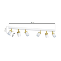 Milagro - Lampa sufitowa JOKER WHITE/GOLD 6xGU10