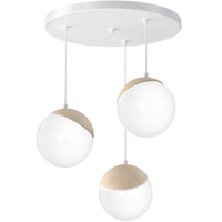 Milagro - Lampa wisząca SFERA WOOD 3xE14