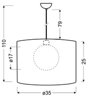 Candellux - Chicago Lampa Wisząca 37 1X60W E27 Biały