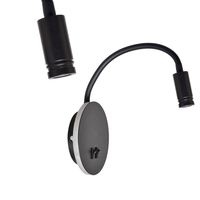 Milagro - Lampka nocna BASE 8W+2W BLACK