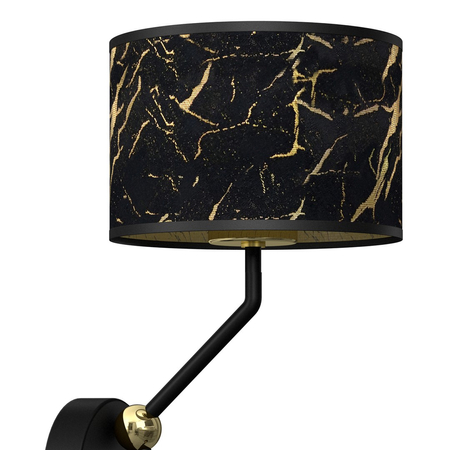 Milagro - Kinkiet SENSO Black/Gold 1xE27 + 1x mini GU10