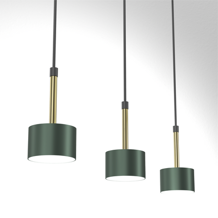 Milagro - Lampa wisząca ARENA GREEN/GOLD 3xGX53