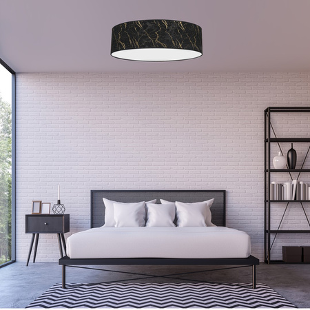 Milagro - Lampa sufitowa SENSO Black/Gold 3xE27 Ø60cm