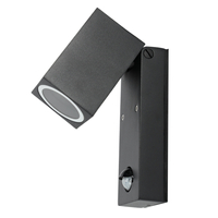 Kinkiet ogrodowy z czujnikiem ruchu QUAZAR 15 1xGU10 LX IP44 czarny Kobi