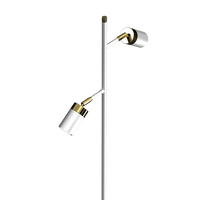 Milagro - Lampa podłogowa JOKER WHITE/GOLD 2xGU10