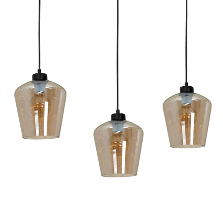 Milagro - Lampa wisząca SANTIAGO AMBER 3xE27