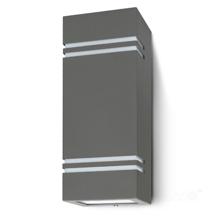 Kinkiet ogrodowy QUAZAR 7 2xGU10 IP44 szary Kobi