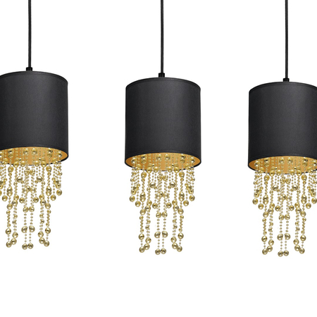 Milagro - Lampa wisząca ALMERIA BLACK/GOLD 3xE27