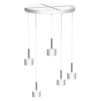 Milagro - Lampa wisząca ARENA WHITE/SILVER 5xGX53