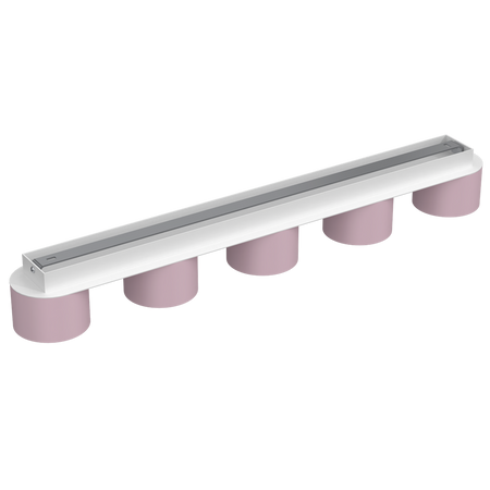 Milagro - Lampa sufitowa DIXIE Pink/White  5xGX53