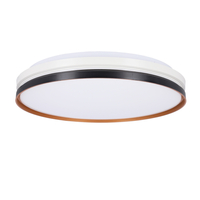 MONTANA LAMPA SUFITOWA PLAFON CZARNY+BIAŁY+ZŁOTY 24W LED 40 CM KLOSZ BIAŁY