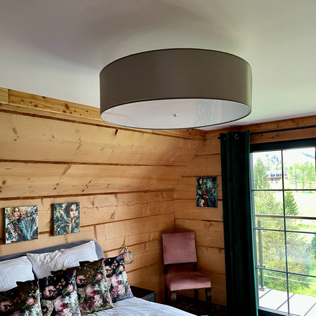 Plafon Girona szary 35 cm 2xE27