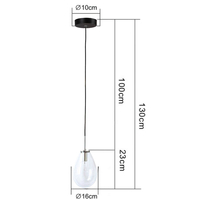 Lampa wisząca Fondi czarna 1xE14