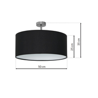 Milagro - Lampa podsufitowa CASINO BLACK/CHROME 1xE27