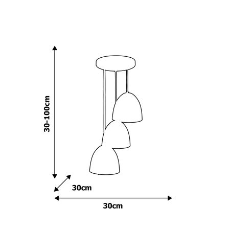 Milagro - Lampa wisząca VEGAS 3xE27