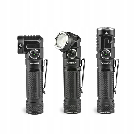 Latarka LED Videx 1000 Lumenów, Barwa 5000K, USB C, IP66, Wielofunkcyjna