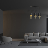 Milagro - Lampa wisząca ALMERIA BLACK/GOLD 3xE27