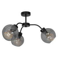 Milagro - Lampa sufitowa SOFIA SMOKED 3xE27