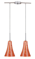 RUFI LAMPA WISZĄCA 2X40 W E14 CHROM/SATYNA NIKIEL