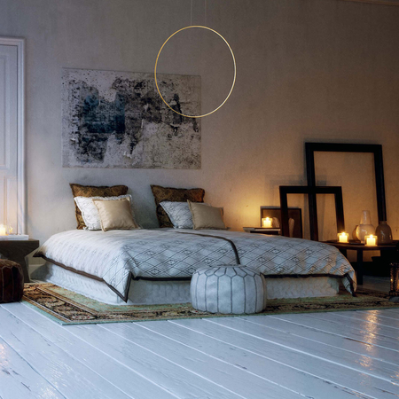 Lampa wisząca Mirror L złota IP44 LED CCT