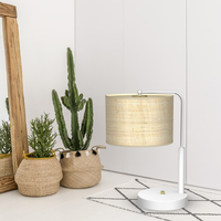 Milagro - Lampa gabinetowa MARSHALL WHITE / RATTAN 1xE27
