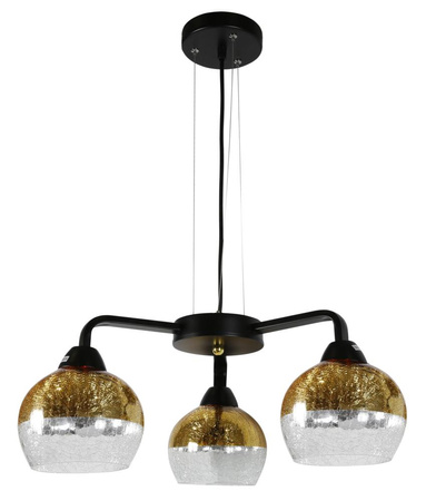 Candellux - Cromina Gold Lampa Wisząca 3X60W E27 Czarny