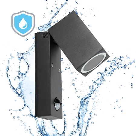 Kinkiet ogrodowy z czujnikiem ruchu QUAZAR 15 1xGU10 LX IP44 czarny Kobi