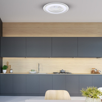 Milagro - Plafoniera LED ZONDA SILVER 48W z wentylatorem