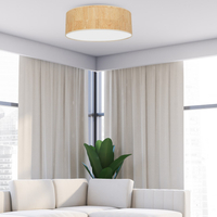 Milagro - Lampa sufitowa CORK White/Cork 3xE27  Ø60cm