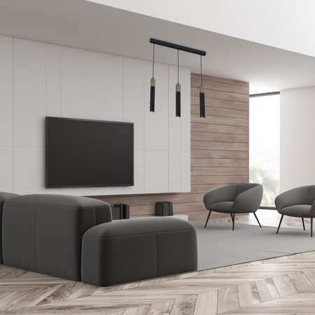 Milagro - Lampa wisząca SOLO SAWN BLACK / PATINATED WOOD 3x mini GU10
